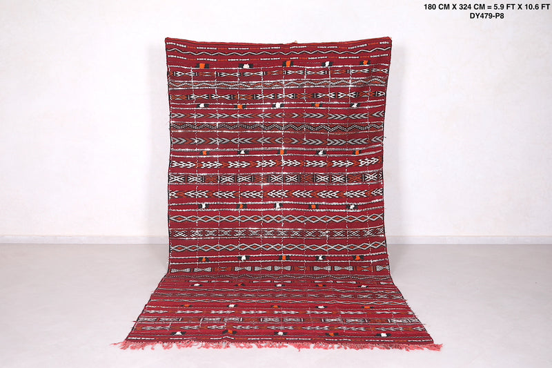 Hand woven Moroccan rug 5.9 FT X 10.6 FT