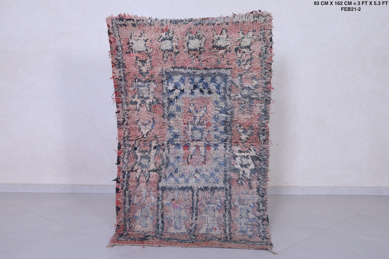 Vintage moroccan berber rug 3 X 5.3 Feet