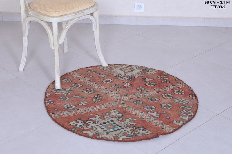 vintage moroccan rug 3.1 Feet