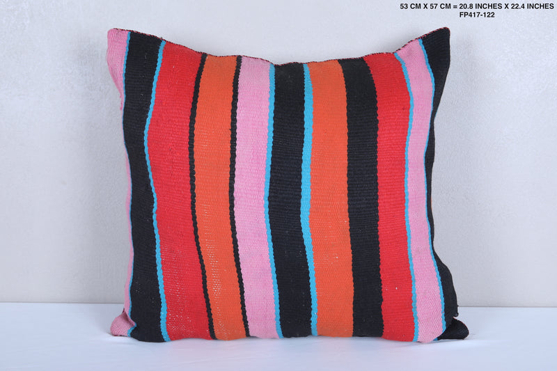 Vintage moroccan handwoven kilim pillow 20.8 INCHES X 22.4 INCHES - kilim pillow