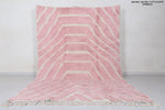 Beni Ourain Rug - 7.4 x 10.9 ft | Pink Minimalist Design