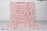 Beni Ourain Rug - 7.4 x 10.9 ft | Pink Minimalist Design