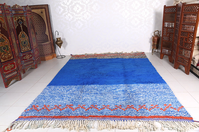 Moroccan blue rug - Shag blue rug - Custom Rug