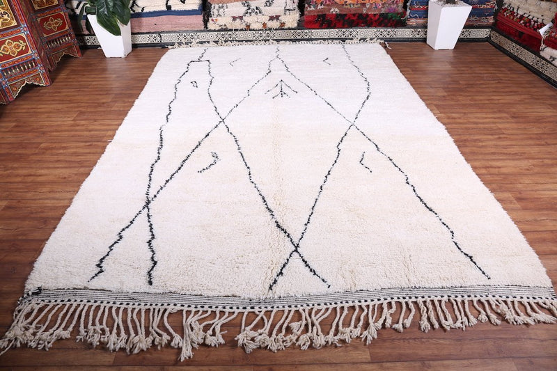 Handmade Beni Ourain Rug - Moroccan Rug Carpet - Custom Rug