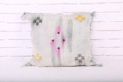 Gray Moroccan Cushion 17.3 inches X 18.5 inches