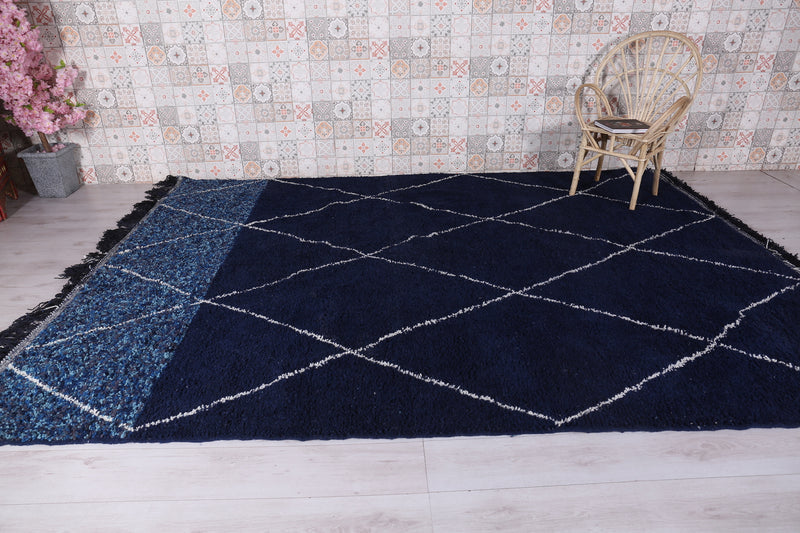 Custom moroccan rug Blue - hand knotted berber rug