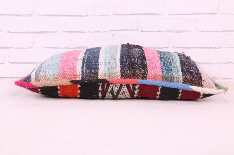 Dark Handwoven Kilim Cushion 14.9 inches X 23.6 inches - kilim pillow