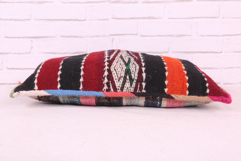 Dark Handwoven Kilim Cushion 14.9 inches X 23.6 inches - kilim pillow