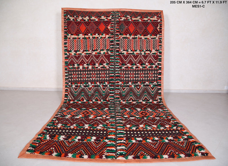 Moroccan runner rug 6.8 FT x 11.9 FT