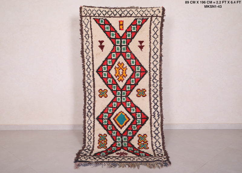 Moroccan Rug 2.2 X 6.4 Feet