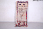 Vintage handmade runner rug 3.1 FT X 7.7 FT