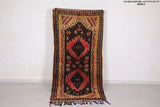 Old Moroccan rug 3.7 X 7.8 Feet