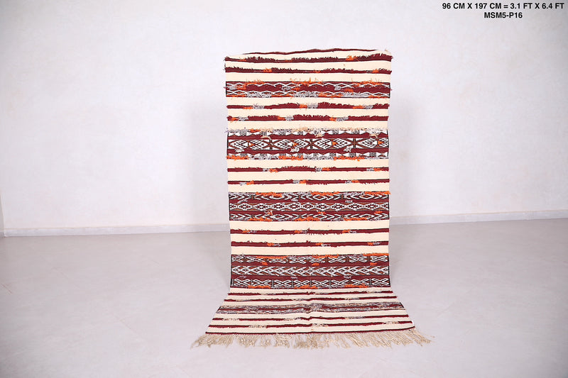 Handwoven Kilim 3.1 FT X 6.4 FT