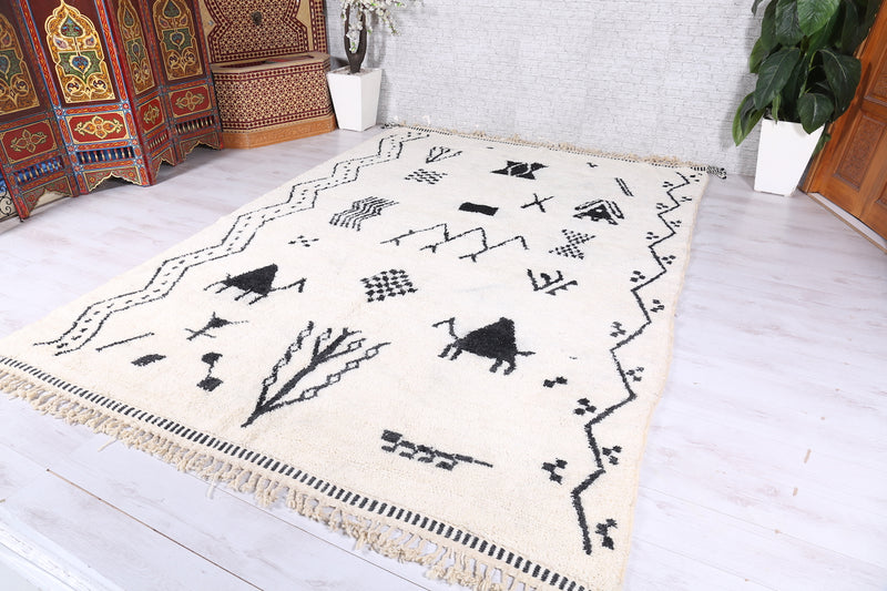 Authentic Beniourain rug  - Handmade rug - Wool Moroccan carpet - Custom Rug