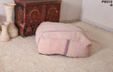 Pouf ottoman in beige Kilim color