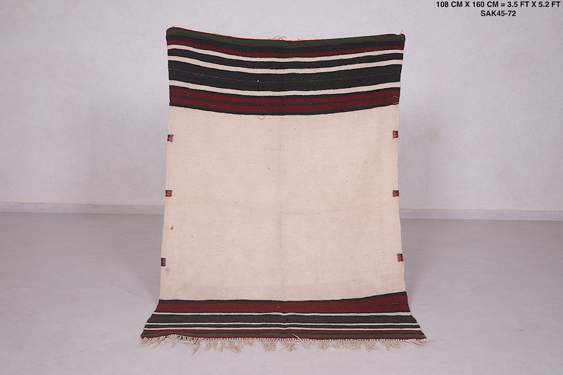 Moroccan Striped rug 3.5 X 5.2 Feet