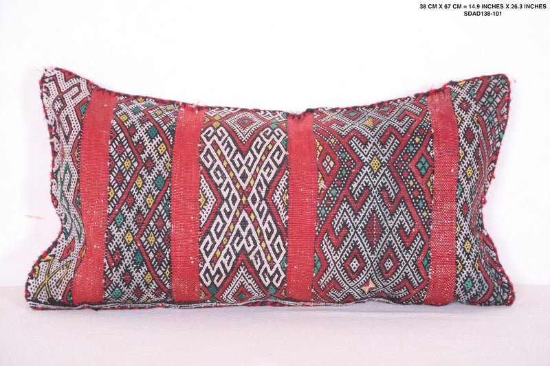 Moroccan striped kilim pillow 14.9 INCHES X 26.3 INCHES