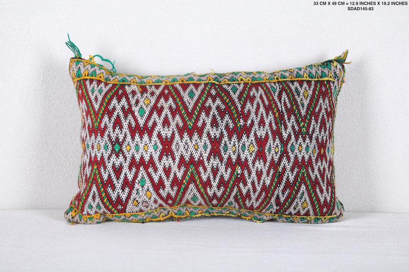 Moroccan Kilim Pillow 12.9 INCHES X 19.2 INCHES