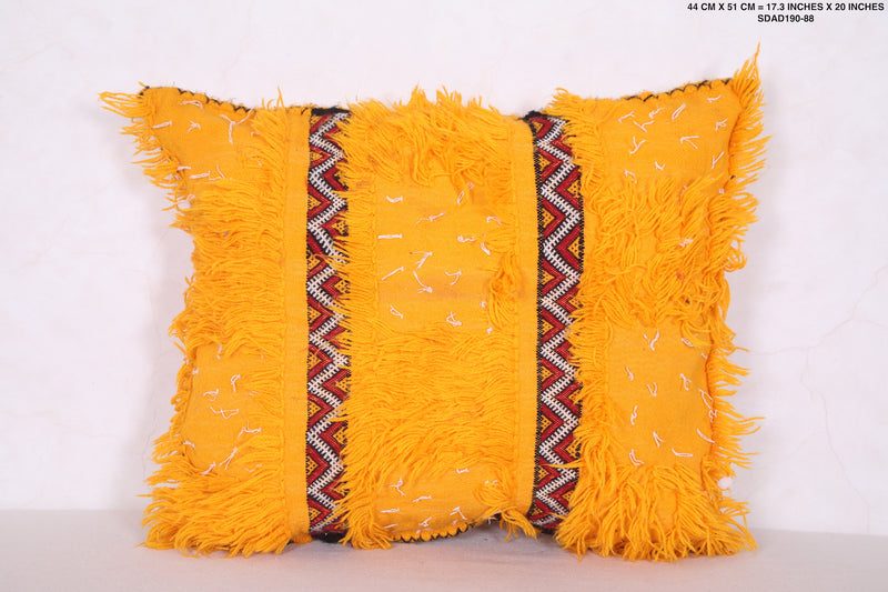 Yellow berber kilim pillow 17.3 INCHES X 20 INCHES