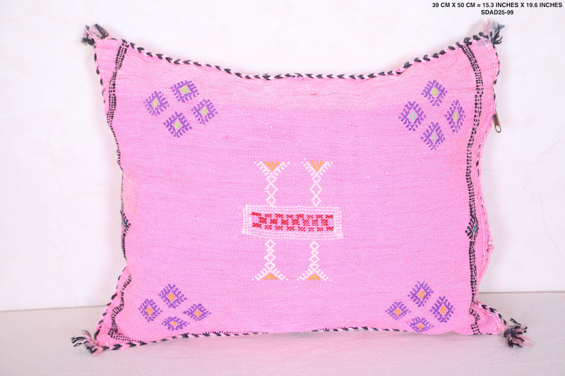 Moroccan pillow Pink 15.3 INCHES X 19.6 INCHES