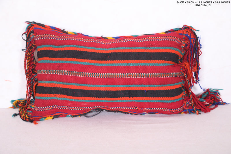 Striped Moroccan Kilim Pillow 13.3 INCHES X 20.8 INCHES