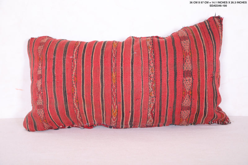 Long red pillow 14.1 INCHES X 26.3 INCHES