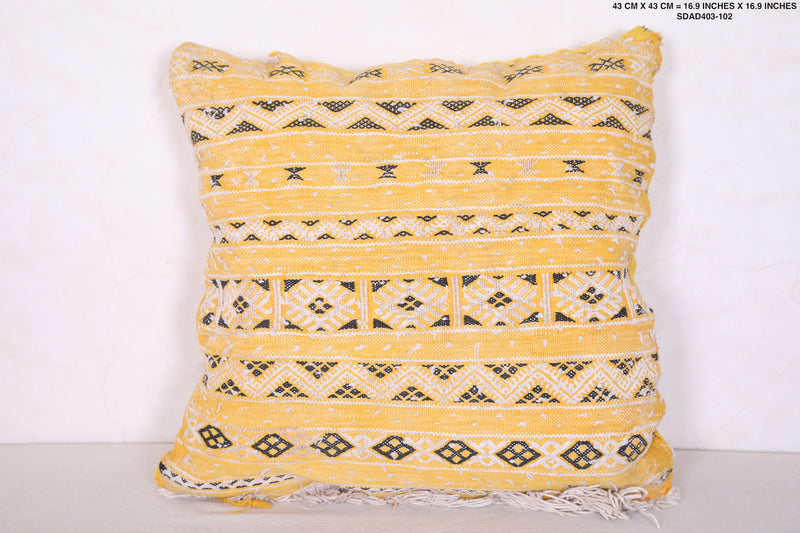 Moroccan pillow sqaure 16.9 INCHES X 16.9 INCHES