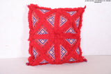 Red Moroccan Pillow 16.9 INCHES X 18.1 INCHES