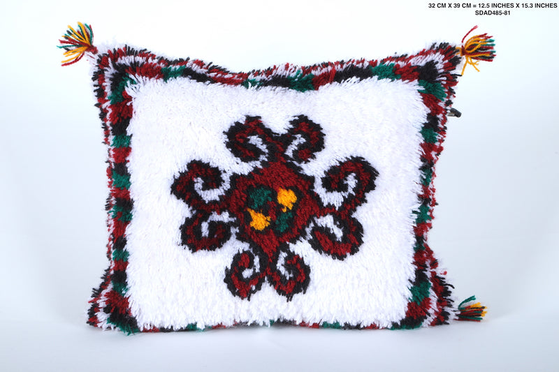 Moroccan pillow shag 12.5 INCHES X 15.3 INCHES