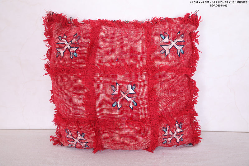 Red pillow Cover 16.1 INCHES X 16.1 INCHES