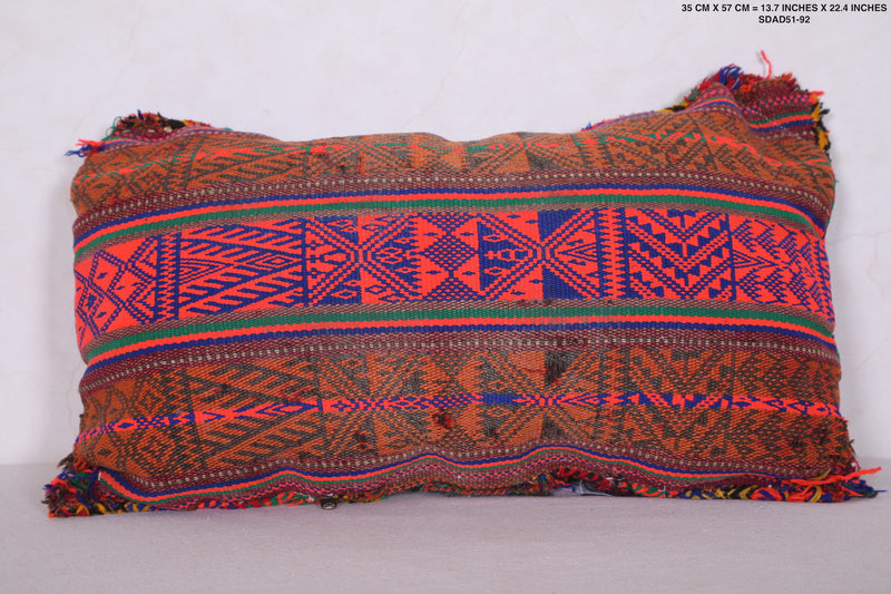 Vintage Berber Kilim Pillow 13.7 INCHES X 22.4 INCHES