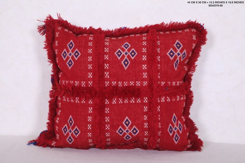 Moroccan red pillow 15.3 INCHES X 19.6 INCHES