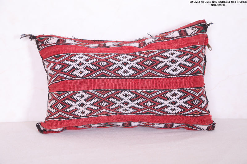 Vintage Kilim Pillow 12.5 INCHES X 18.8 INCHES