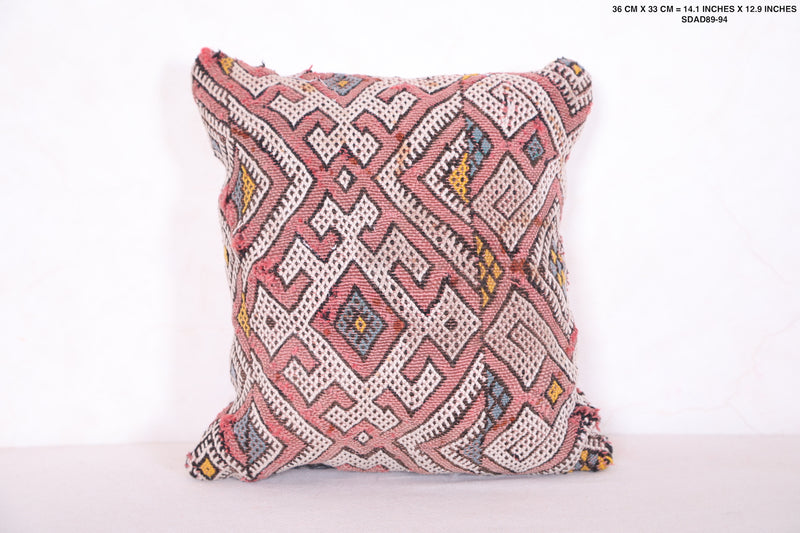 Small Moroccan pillow 14.1 INCHES X 12.9 INCHES