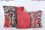 Two moroccan handwoven rug pillows