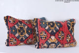 Two moroccan handwoven rug pillows