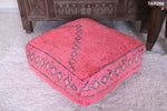 Handmade moroccan berber ottoman pink pouf