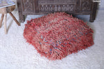 Moroccan berber ottoman old rug pouf