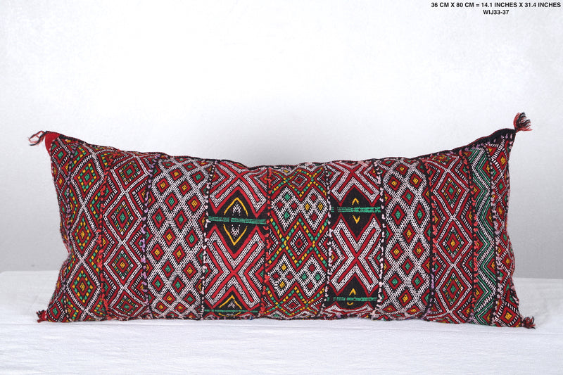 Long Moroccan berber pillow 14.1 INCHES X 31.4 INCHES