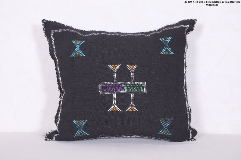 Black Kilim Pillow 14.5 INCHES X 17.3 INCHES