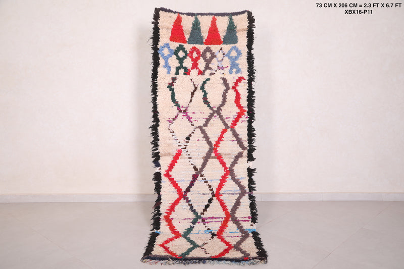 Moroccan Rug 2.3 X 6.7 Feet