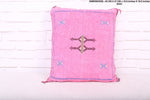 Rose Moroccan Kilim Cushion 16.9 inches X 18.5 inches