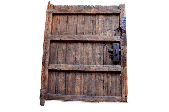 Large Antique Moroccan cedar , Berber Door 6.1 ft W x 6.5 ft H